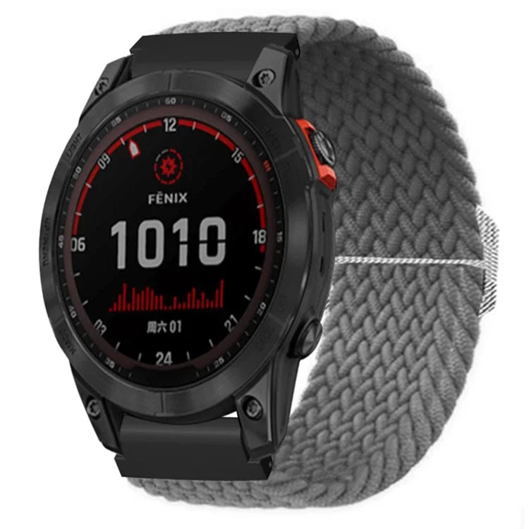 For Garmin Fenix 7S / 6S / 5S Stretchy Nylon Watch Strap Sport Wristbands with 20mm PC Connector