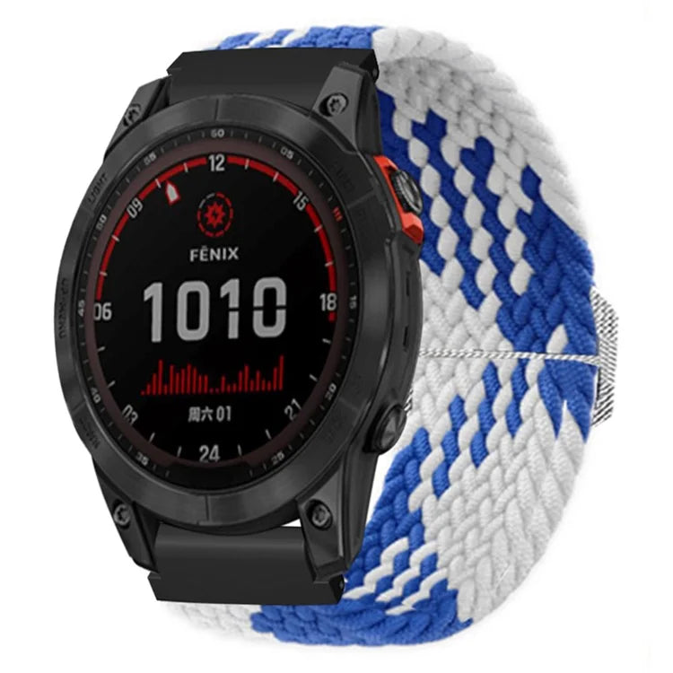 For Garmin Fenix 7S / 6S / 5S Stretchy Nylon Watch Strap Sport Wristbands with 20mm PC Connector