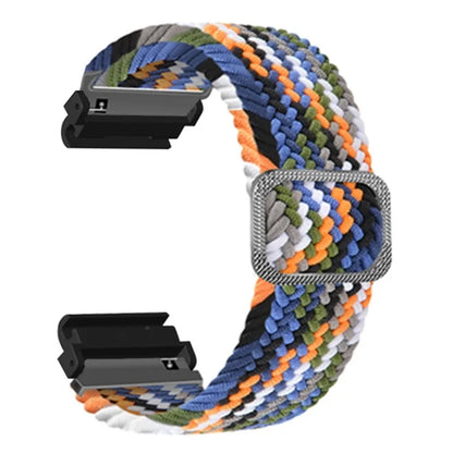 For Garmin Fenix 7S / 6S / 5S Stretchy Nylon Watch Strap Sport Wristbands with 20mm PC Connector
