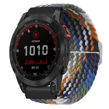 For Garmin Fenix 7S / 6S / 5S Stretchy Nylon Watch Strap Sport Wristbands with 20mm PC Connector