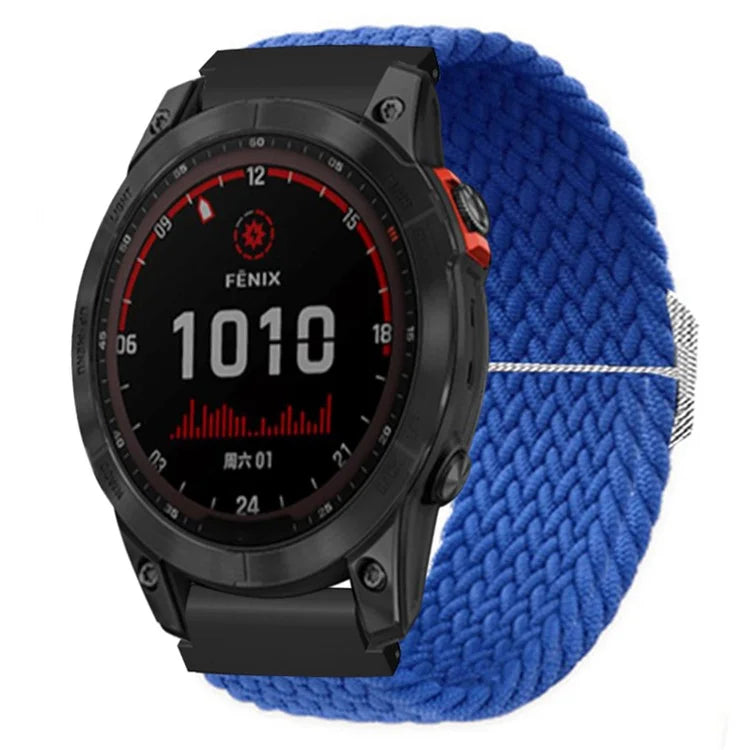 For Garmin Fenix 7S / 6S / 5S Stretchy Nylon Watch Strap Sport Wristbands with 20mm PC Connector