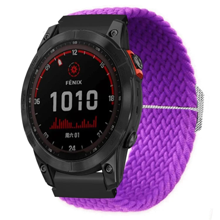 For Garmin Fenix 7S / 6S / 5S Stretchy Nylon Watch Strap Sport Wristbands with 20mm PC Connector