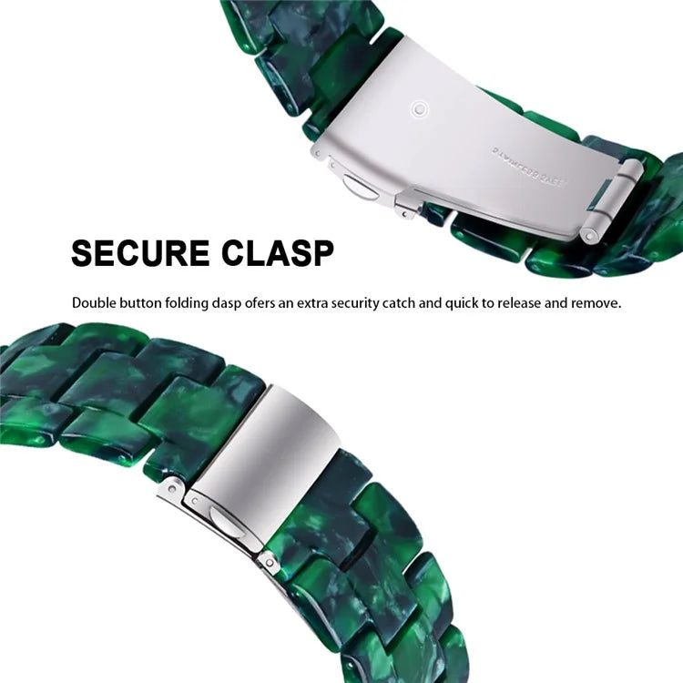 For Garmin Vivoactive 4 Replacement Watch Strap 22mm Waterproof Resin Watch Bandish Green