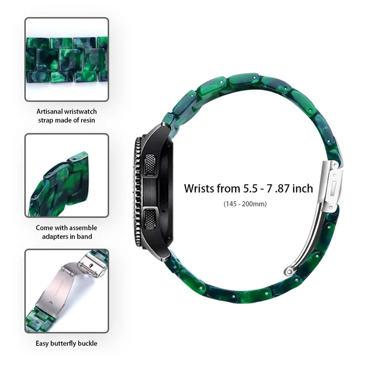 For Garmin Vivoactive 4 Replacement Watch Strap 22mm Waterproof Resin Watch Bandish Green