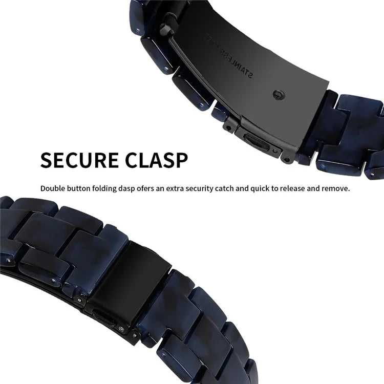 For Garmin Vivoactive 4 Resin Watch Strap 22mm Waterproof Replacement Watch Band