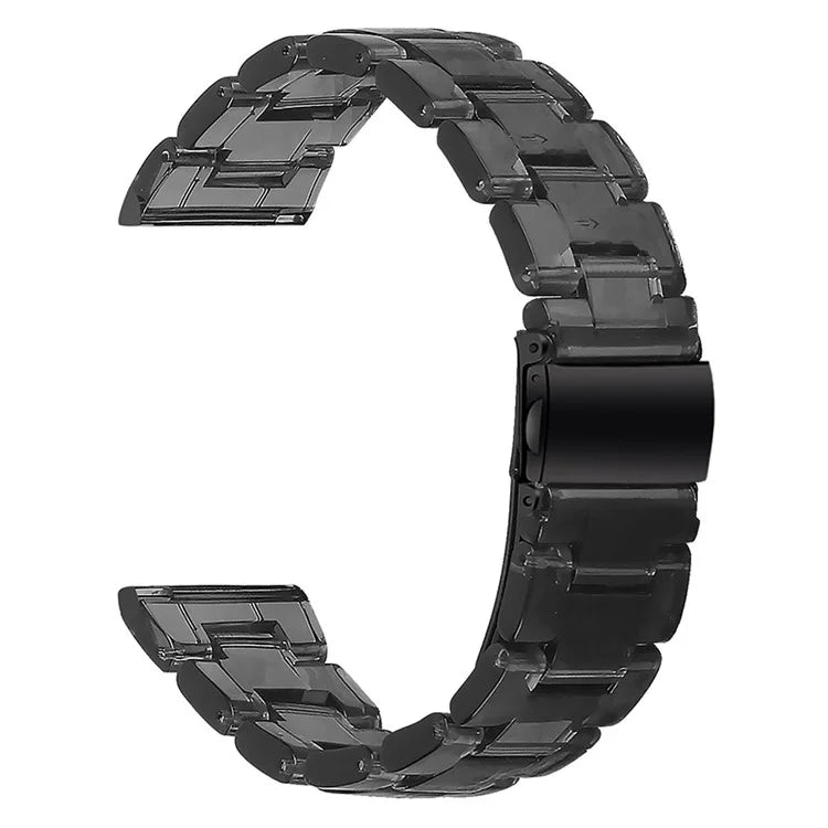 For Garmin Vivoactive 4 Resin Watch Strap 22mm Waterproof Replacement Watch Band Black
