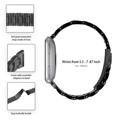 For Garmin Vivoactive 4 Resin Watch Strap 22mm Waterproof Replacement Watch Band Black