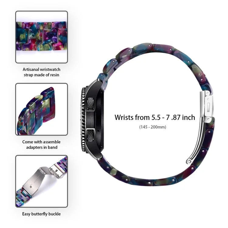 For Garmin Vivoactive 4 Resin Watch Strap 22mm Waterproof Replacement Watch Band / Green