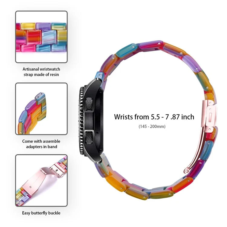 For Huawei Watch 4 Pro / Watch GT 3 / 2 46mm Replacement Watch Band Waterproof 22mm Resin Watch Strap