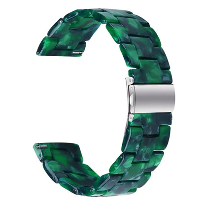For Huawei Watch 4 Pro / Watch GT 3 / 2 46mm Replacement Watch Band Waterproof 22mm Resin Watch Strapish Green