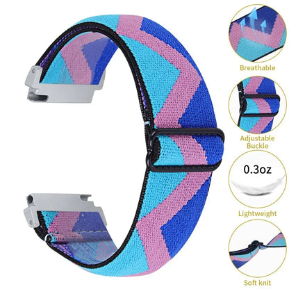 For Huawei Watch 4 Pro / Watch GT 3 / 2 46mm Nylon Watch Band 22mm Quick Release Replacement Elastic Watch Strap