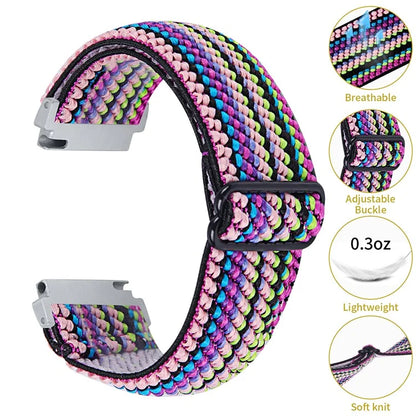 For Huawei Watch 4 Pro / Watch GT 3 / 2 46mm Nylon Watch Band 22mm Quick Release Replacement Elastic Watch Strap