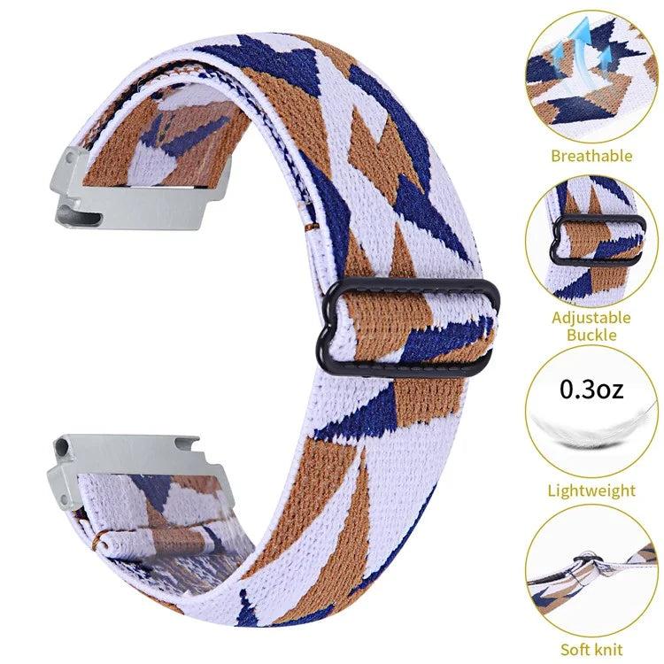 For Huawei Watch 4 Pro / Watch GT 3 / 2 46mm Nylon Watch Band 22mm Quick Release Replacement Elastic Watch Strap