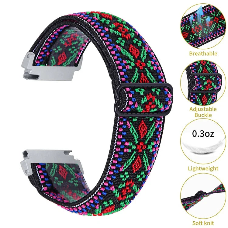 For Huawei Watch 4 Pro / Watch GT 3 / 2 46mm Nylon Watch Band 22mm Quick Release Replacement Elastic Watch Strap