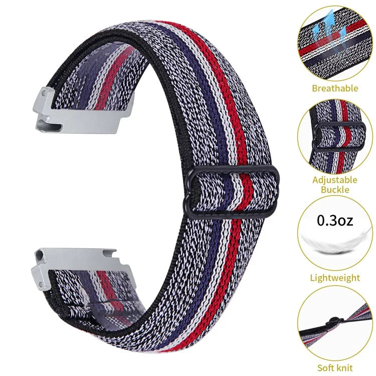 For Huawei Watch 4 Pro / Watch GT 3 / 2 46mm Nylon Watch Band 22mm Quick Release Replacement Elastic Watch Strap