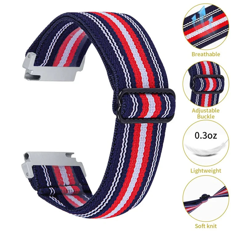For Huawei Watch 4 Pro / Watch GT 3 / 2 46mm Nylon Watch Band 22mm Quick Release Replacement Elastic Watch Strap