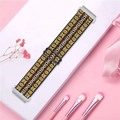 For Huawei Watch 4 Pro / Watch GT 3 / 2 46mm Nylon Watch Band 22mm Quick Release Replacement Elastic Watch Strap