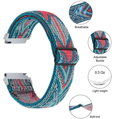 For Huawei Watch 4 Pro / Watch GT 3 / 2 46mm Nylon Watch Band 22mm Quick Release Replacement Elastic Watch Strap