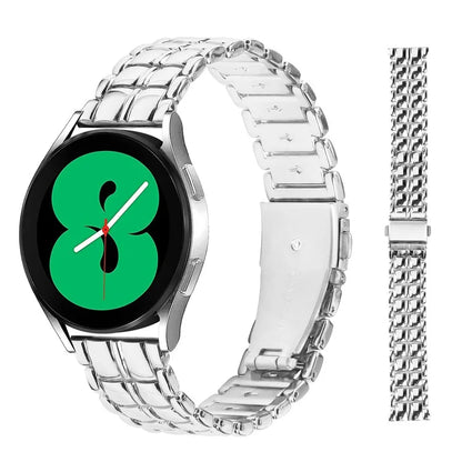For Huami Amazfit Youth Edition 20mm Grid Texture Replacement Strap Stainless Steel Watch Band