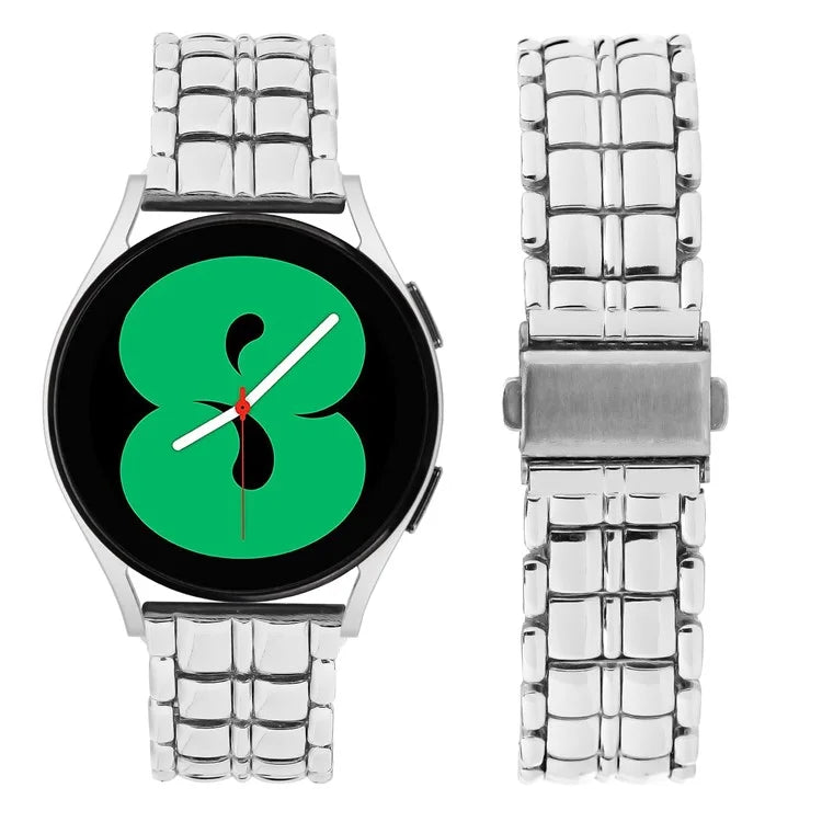 For Huami Amazfit Cheetah Pro 20mm Grid Texture Stainless Steel Strap Watch Band
