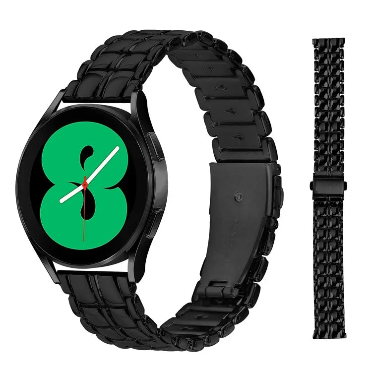 For Garmin Vivomove3 / GarminMove 3 20mm Grid Texture Stainless Steel Watch Band Replacement