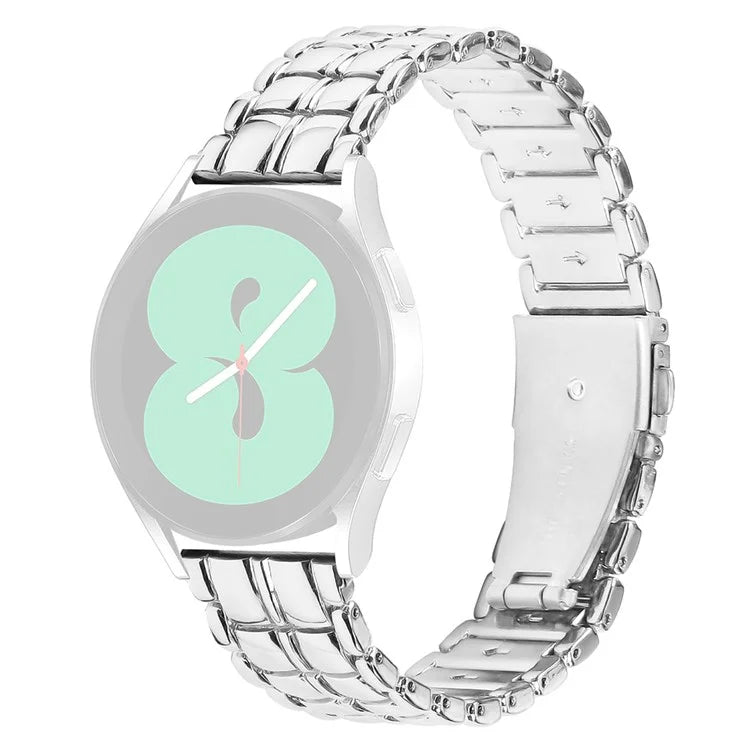 For Garmin Vivomove3 / GarminMove 3 20mm Grid Texture Stainless Steel Watch Band Replacement