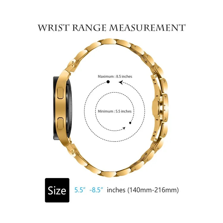 For Samsung Galaxy Watch6 / Watch6 Classic Stainless Steel Watch Band Replacement Strap with Quick Release Connector
