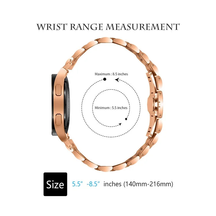 For Samsung Galaxy Watch6 / Watch6 Classic Stainless Steel Watch Band Replacement Strap with Quick Release Connector