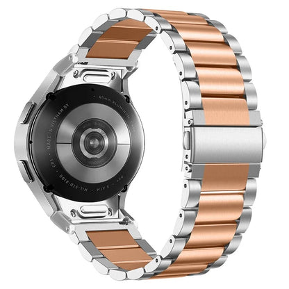 For Samsung Galaxy Watch 5 / 5 Pro / Watch4 / Watch4 Classic 46mm Stainless Steel Strap Quick Release Connector Watch Band