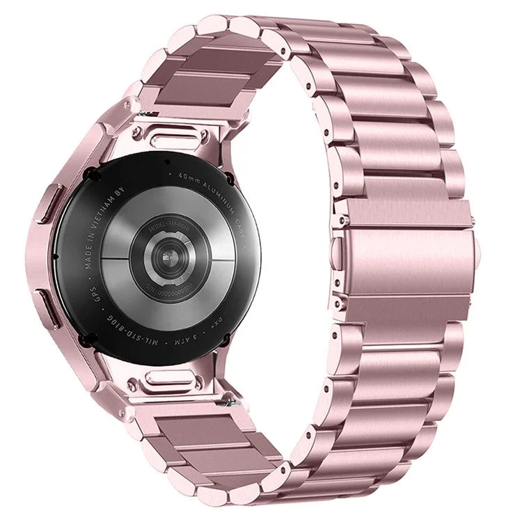 For Samsung Galaxy Watch 5 / 5 Pro / Watch4 / Watch4 Classic 46mm Stainless Steel Strap Quick Release Connector Watch Band
