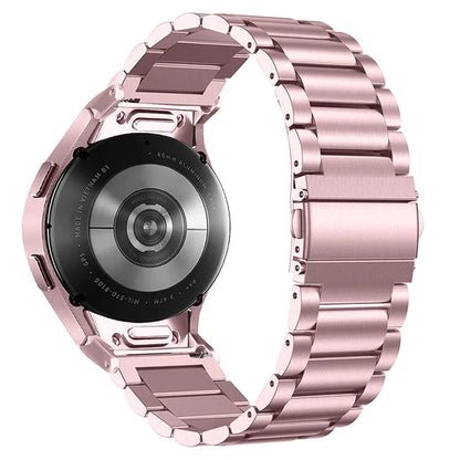 For Samsung Galaxy Watch 5 / 5 Pro / Watch4 / Watch4 Classic 46mm Stainless Steel Strap Quick Release Connector Watch Band