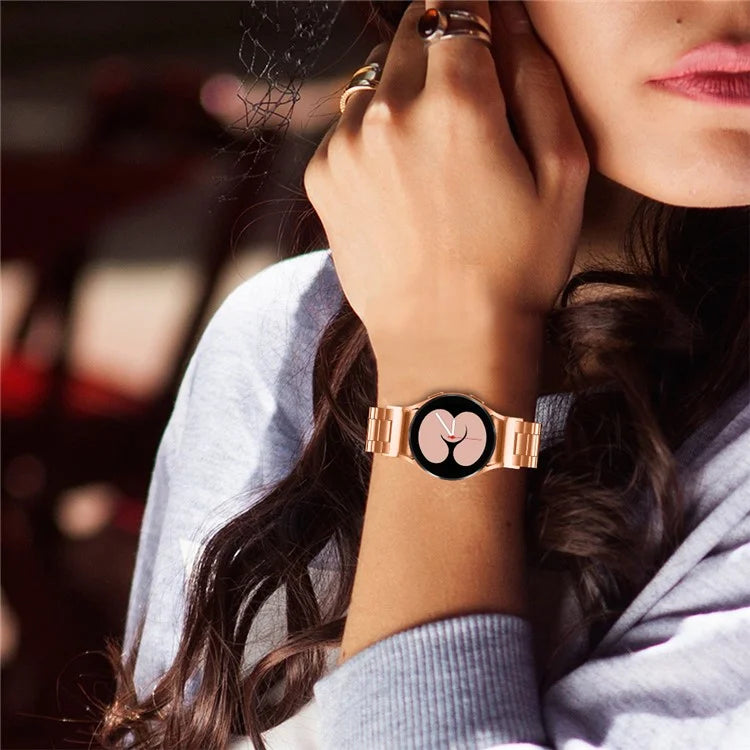 For Samsung Galaxy Watch 5 / 5 Pro / Watch4 / Watch4 Classic 46mm Stainless Steel Strap Quick Release Connector Watch Band
