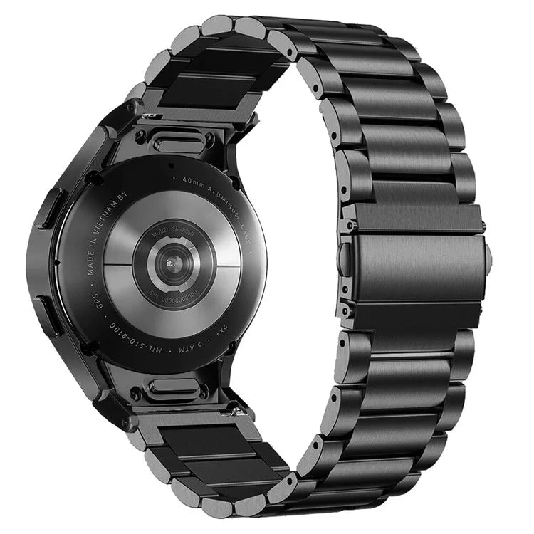 For Samsung Galaxy Watch6 / Watch6 Classic Stainless Steel Wrist Strap Quick Release Connector Metal Watch Band, Black