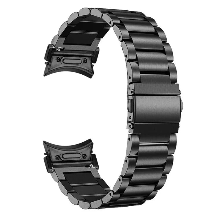 For Samsung Galaxy Watch6 / Watch6 Classic Stainless Steel Wrist Strap Quick Release Connector Metal Watch Band, Black
