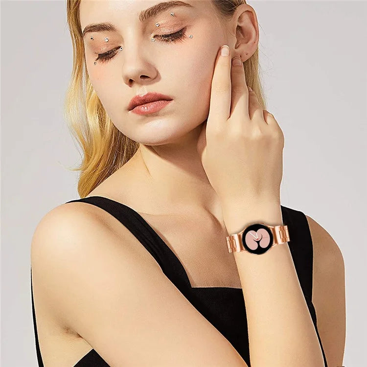 For Samsung Galaxy Watch6 / Watch6 Classic Replacement Metal Strap Quick Release Connector Stainless Steel Watch Band
