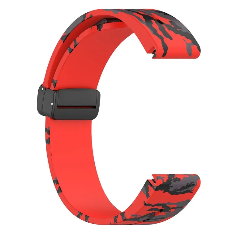 For Garmin Fenix 7S / 6S Pro / 5S Plus / Instinct 2S Watch Bands Black Buckle 20mm Camouflage Strap