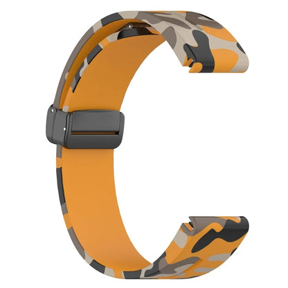 For Garmin Fenix 7S / 6S Pro / 5S Plus / Instinct 2S Watch Bands Black Buckle 20mm Camouflage Strap