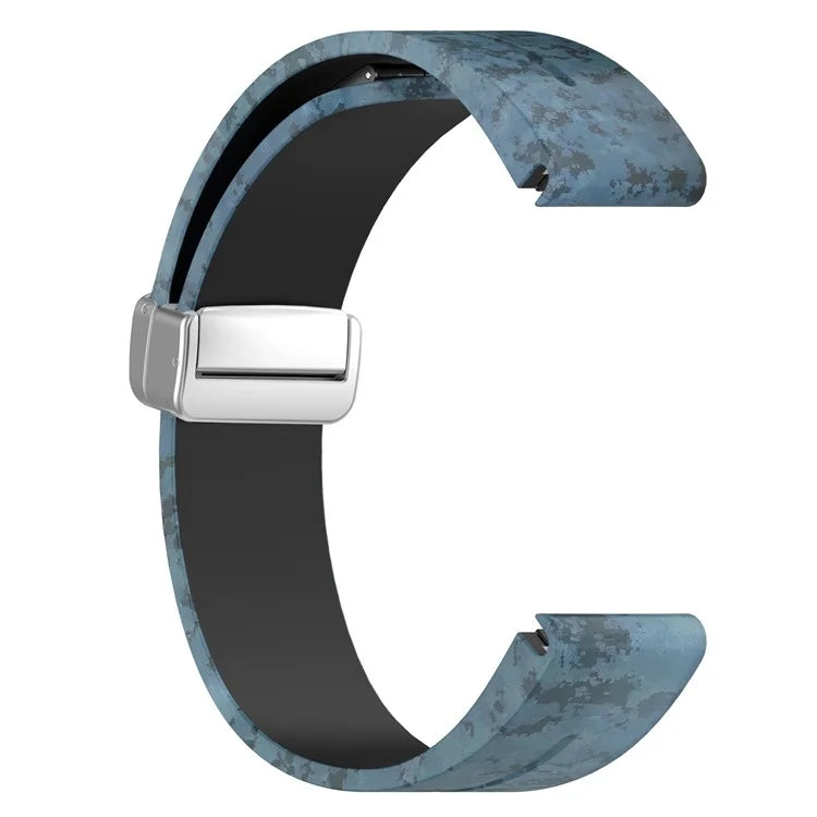 For Garmin Fenix 7S / 6S Pro / 5S Plus / Instinct 2S Camouflage Watch Bands Silver Buckle 20mm Sports Strap