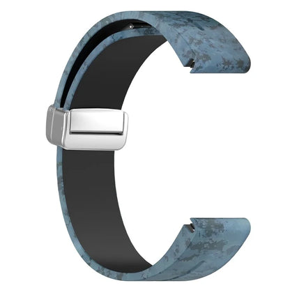 For Garmin Fenix 7S / 6S Pro / 5S Plus / Instinct 2S Camouflage Watch Bands Silver Buckle 20mm Sports Strap