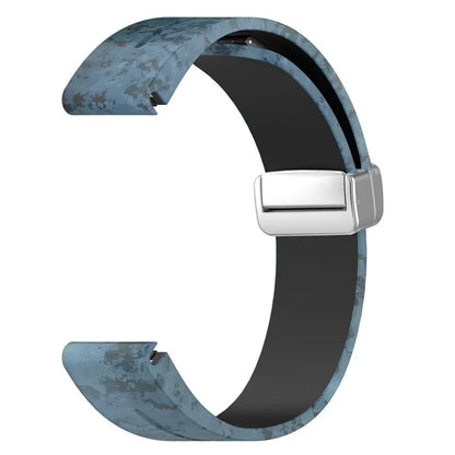 For Garmin Fenix 7S / 6S Pro / 5S Plus / Instinct 2S Camouflage Watch Bands Silver Buckle 20mm Sports Strap
