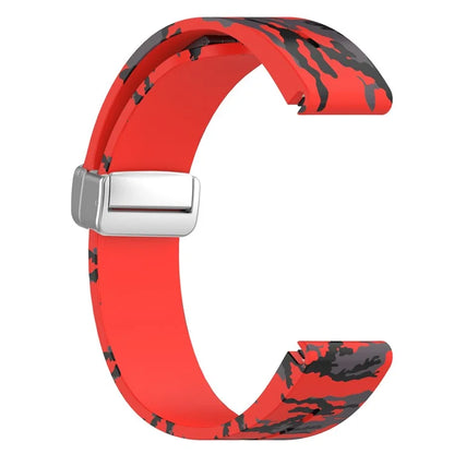 For Garmin Fenix 7S / 6S Pro / 5S Plus / Instinct 2S Camouflage Watch Bands Silver Buckle 20mm Sports Strap