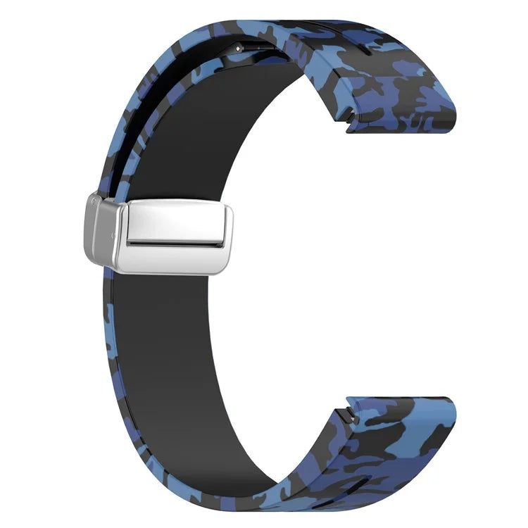 For Garmin Fenix 7S / 6S Pro / 5S Plus / Instinct 2S Camouflage Watch Bands Silver Buckle 20mm Sports Strap