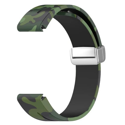 For Garmin Fenix 7S / 6S Pro / 5S Plus / Instinct 2S Camouflage Watch Bands Silver Buckle 20mm Sports Strap