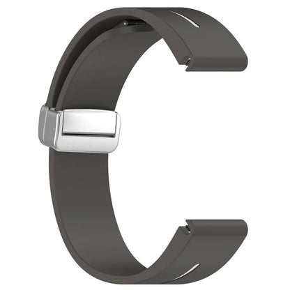 For Garmin Fenix 7S / 6S Pro / 5S Plus / Instinct 2S Silicone Watch Bands Silver Buckle 20mm Dual Color Stripes Strap