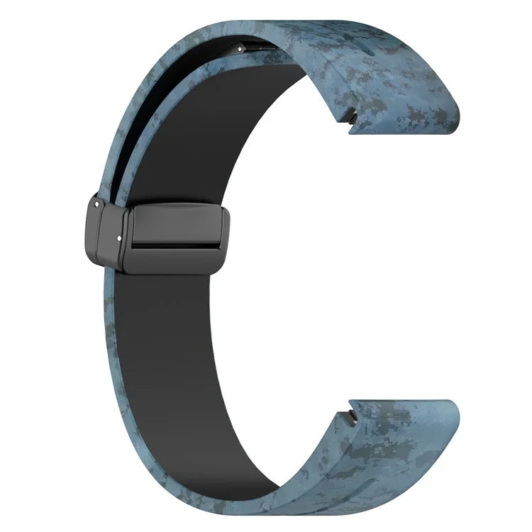 For Garmin Fenix 7 / Forerunner 965 / 955 / 945 / 935 Watch Band Black Buckle 22mm Camouflage Wriststrap