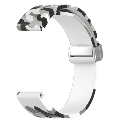 For Garmin Fenix 7 / Forerunner 965 / 955 / 945 / 935 Watch Band Silver Buckle 22mm Silicone Strap