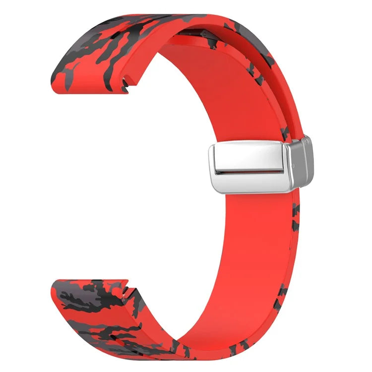 For Garmin Fenix 7 / Forerunner 965 / 955 / 945 / 935 Watch Band Silver Buckle 22mm Silicone Strap