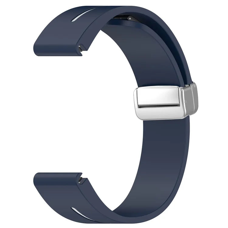 For Garmin Fenix 7 / Forerunner 965 / 955 / 945 / 935 Watch Band Dual Color 22mm Strap with Silver Buckle
