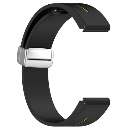 For Garmin Fenix 7 / Forerunner 965 / 955 / 945 / 935 Watch Band Dual Color 22mm Strap with Silver Buckle