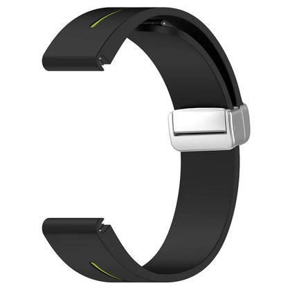 For Garmin Fenix 7 / Forerunner 965 / 955 / 945 / 935 Watch Band Dual Color 22mm Strap with Silver Buckle
